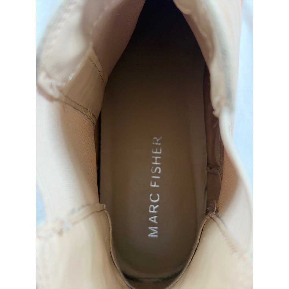 Marc Fisher Padda Tan Leather Lug Sole Chelsea Boots Ankle Size 7M - Picture 8 of 9